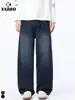 Pantalones Largos Casuales de Marca de Moda Muxi Clothing con Perlas Curvas Otoño para Hombre de Corte Holgado Adelgazantes Versátiles