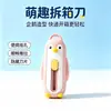 Navaja de utilidad portátil con forma de pingüino, abrecartas, hoja retráctil, almacenamiento seguro, herramienta para desempaquetar
