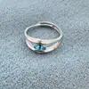 Nuevo Anillo de Diamante Azul Brillante "Pupila del Cielo" Cinco Entendimientos Seis Ojos Diseño de Nicho