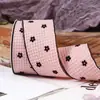 Gancho de Flor de Ciruelo Aterciopelado Hilo Retorcido Cinta de Cuadros Tejida Cinta para Diadema DIY Ramo Cinta de Flores Zapatos y Sombreros Cinta para Embalaje de Cajas de Regalo