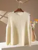 Peça de outer wear feminina com gola redonda, colete de fleece macio com mangas texturizadas, modelador e aconchegante para outono e inverno, colete de tricô em cor sólida para usar em camadas