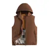 2026 Nueva Chaqueta Chaleco de Algodón Delgado de Alta Calidad para Hombre Temporada Otoño Invierno con Capucha Casual de Negocios Deporte Ropa de Papá Invierno
