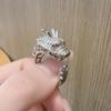 Anillo de grifo de circonita de diamante completo de animal de lujo ligero diseño de nicho femenino personalidad temperamento versátil moda Anillo abierto