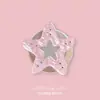 Nuevo estilo ins brillo fino rosa claro estrella de mar espejo teléfono soporte con airbag incrustado con diamantes de imitación espejo de maquillaje portátil teléfono magnético