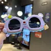 Óculos de Sol Protetores Solares de Ursinho Princesa de Silicone para Compras e Fotos Óculos de Sol Polarizados Infantis Bolsa Tote de Férias