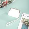 Bolso de PU para mujer transfronterizo con hebilla, monedero de 4 pulgadas, tarjetero, bolso con clip, bolso clutch de PU para mujer, bolso retro de PU