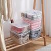 Caixa de Armazenamento de Plástico Caixa de Armazenamento Transparente para Mesa Aquário para Peixes Dourados Caixa de Armazenamento de Roupas Caixa de Armazenamento para Carro Caixa para Organizar Brinquedos