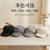 Sombrero ecuestre artístico y fresco de estilo japonés, versátil para otoño e invierno, sombrero holgado para mujeres con circunferencia de cabeza grande, hace que la cara parezca más pequeña, adecuado para ir al trabajo, gorra de pico de pato