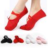Zapatillas de ballet para niños, de lona gruesa, para mujer, para danza, yoga, suela suave, con garra de gato, dos piezas, bajas y suaves, con forro de cuero.