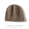 Gorro de cachemira pura para niños y niñas, otoño e invierno 2024, tejido, informal, cálido, de color liso, de lana Baotou, fabricante de gorros fríos.