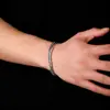 Pulsera Minimalista de Acero Inoxidable Cadena Cubana Lisa 8mm de Ancho Estilo Hip-Hop Streetwear Unisex Modelo Básico