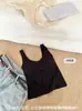 Comodidad como en las nubes, sin costuras, amigable con la piel, camisola para mujer, copas integradas, entallada a la cintura, adelgazante, color liso, versátil, para usar fuera o como capa, top sin mangas