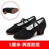 Zapatos de profesora con dos suelas de goma en el tacón medio, zapatos de práctica de baile al aire libre, zapatos de práctica cuadrados para mujer adulta, zapatos de baile marinero cuadrados