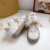 Sapatos de treino alemães Beier com cadarço duplo, sapatos de lona de nicho femininos, sapatos brancos quentes de inverno 2024, simples BE-6809
