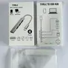 Extensor USB 2.0 Hub Multifuncional de Múltiples Puertos para Computadora Portátil Estación de Acoplamiento Tipo-C Multifuncional Uno a Cuatro