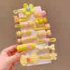 Presilhas de Cabelo Infantis Conjunto de 14 Peças, Presilhas de Cabelo de Laço Desenho Animado Fofas da Moda para Bebê, Acessórios de Cabelo Florais para Meninas Doces