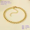 Corrente Cubanana de Ouro 18K Banhada com Múltiplos Estilos, Pulseira Estilo Ins, Colar Personalizado de Aço Inoxidável, Joias