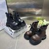 Botas Martins Populares de Internet para Mujer 2024 Otoño e Invierno Nuevas Zapatos de Muñeca para Mujer Suela Gruesa Aumentada Botas Cortas de Motociclista Individuales