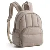 Mochila acolchada transfronteriza, moderna y casual, elegante mochila con relleno de plumón para mujer, diseño simple y ligero, adecuada para ir al trabajo