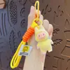 Linda Cadena de Teléfono Móvil con Cuentas Labubu Llavero Colgante Creativo DIY Llavero de Bolso Muñeco Colgante Regalo