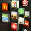 Mini brinquedo luminoso modelo Tirano adesivo magnético de geladeira para chá placa de caixa de luz loja de conveniência café estilo americano miniatura