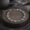 Pulseira Retrô Nova com Padrão de Coração Transfronteiriça para Homens, Colar Hip-Hop Moderno para Mulheres, Acessórios de Luxo Leve de Alta Qualidade