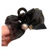 Pinza para el Cabello Pequeña con Lazo Perlas y Pedrería para Mujer Runaway Princess Nuevo Estilo Celebridad de Internet Pinza Lateral para Flequillo con Forma de Ocho para Mujer