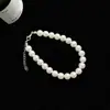 Pulseira de Pérolas de Vidro de Alta Qualidade para Mulheres, Luxo Leve, Nicho, Simples, Exquisite, Estilo Frio, Novo Acessório Versátil