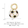 Colar Pulseira Cruzada Nicho Fofo Esmalte DIY Pingente de Pão Assado Pulseira Chaveiro de Futebol Joias Artesanais Acessórios