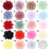 Accesorios de Tela Hechos a Mano con Borde Cosido, Estilo Coreano, Cielo Estrellado Pequeño, Tul, Flor de Rosa para Ropa, Zapatos, Sombreros, Accesorios para el Cabello y Decoraciones