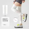 Rodilleras deportivas termocromáticas, calcetines largos antideslizantes adelgazantes para correr y fitness, hasta la rodilla, venta al por mayor