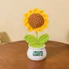 Enfeites de Flores Artesanais para o Dia do Professor, Flores Artificiais de Girassol, Enfeites Prontos em Vasos, Presentes Criativos para Professores no Dia do Professor