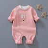 Bebê Jumpsuit acolchoado quente primavera e outono 3 bebê roupas estilo ocidental 6 meses outono e inverno roupas recém-nascido puro algodão