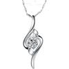 Elaine First Jewelry S925 Amor Inteligente Colgante de Plata Esterlina Estilo Coreano Elegante Lujo Ligero Collar de Piedra Hao Moda para Mujer Ins