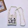2024 Bolsa de Mão Mini de Tricô Guofeng Panda Bolsa de Celular Fashion Guofeng Bolsa de Ombro Bolsa Casual Versátil