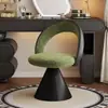 Banqueta de Maquiagem Estilo Italiano de Luxo Leve, Cadeira de Manicure de Alta Qualidade para Uso Doméstico, Adequada para Quarto Principal de Meninas, Cadeira Giratória para Penteadeira com Encosto