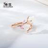 Anillo de Rosa del Principito de Plata de Ley s925 Celebridad de Internet Elegante Lujo Ligero Combinable Nicho Alta Gama Anillo de Dedo Día de San Valentín