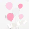 Serie de Horneado Colorida Rosa Azul Pastel Cumpleaños Enchufe Tarjeta Decoración Decorando Niños Niñas Fiesta de Cumpleaños Atuendos
