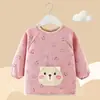 Bata para niños, babero de otoño e invierno para bebé, diseño reversible, impermeable, delantal de estilo nuevo, bata para comer, apta para niños y niñas, para uso en preescolar
