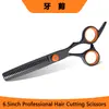 Tijeras de Peluquería para Corte Profesional, Herramienta para Cortar Flequillos, Tijeras Planas, Set Adelgazador Negro y Naranja, Corte de Cabello, Corte Transfronterizo