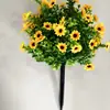 Planta verde artificial de inserir no solo, agulhas de pinheiro e folhagem artificiais, decoração de planta verde com frutos vermelhos, paisagismo de jardim doméstico, 103 mm PE
