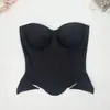 Exclusivo para Miembros VIP Premium: Tela de Traje Negra Pura de Fábrica de Origen, Top Moldeador Piel de Tiburón, Corsé de Espina de Pez Francés