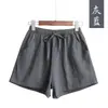 Populares Comercio Exterior Holgados Frescos Seda Algodón Crepé Talla Grande Estudiante Deportivos Casuales Pantalones Cortos Pantalones de Pierna Ancha para Mujer Estilo Japonés y Coreano Casual