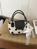 Bolsa Transversal Minimalista de Bolinhas 2026 Verão Nova Moda Bolsa de Ombro de Grande Capacidade Leve Casual Bolsa de Ombro Feminina