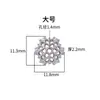Nuevo Modelo Plata de Ley S925 Incrustada con Circonita Base de Flor Hueca Pulsera Collar de Perlas Hecho a Mano DIY Base de Tapa de Flor Cuentas Espaciadoras de Plata