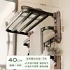 Toallero Estilo Vintage para Baño, Estante de Almacenamiento para Toallas en Regadera Montado en Pared sin Taladro