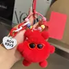 Lindo Colgante Llavero de Coche de Briquetas de Piel Sintética de Conejo Rex Muñeco de Peluche Popular Exquisito Colgante para Mochila Escolar Regalo