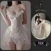 Lencería erótica sexy pijama transparente uniforme sexy para coqueteo tentación teasing suministros emocionales traje de pasión perspectiva