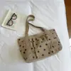 Bolsa tote estilo coreano, minimalista com estampa de bolinhas, bolsa de ombro de grande capacidade, adequada para estudantes, uso casual e para o trabalho, feita de camurça