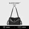 Bolsa Boston Feminina de Couro Macio Simples Retrô de Grande Capacidade Bolsa Feminina Leve de Luxo para o Dia a Dia Ombro Transversal